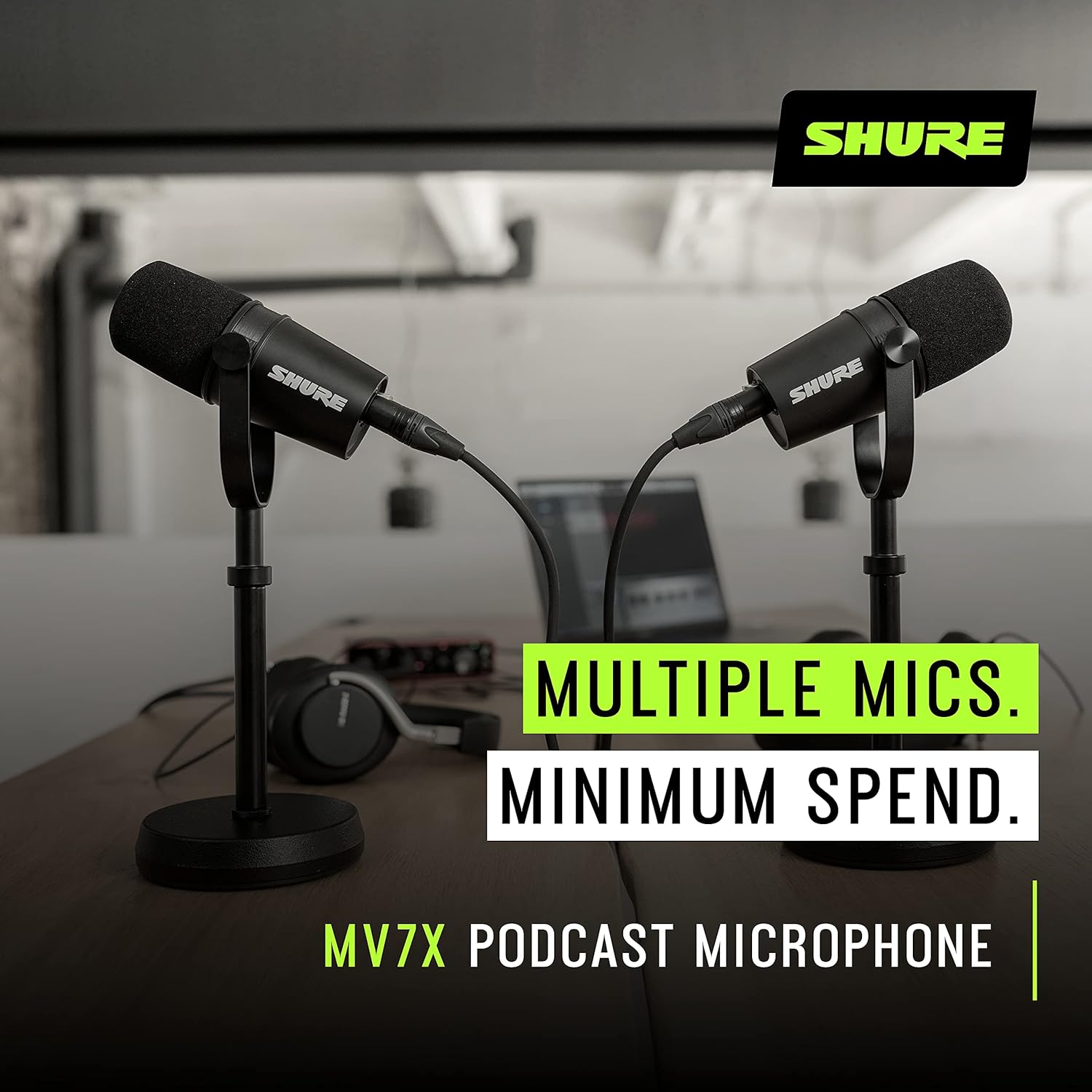 Shure MV7X Mikrofon XLR Pro Dynamisches Mikrofon
