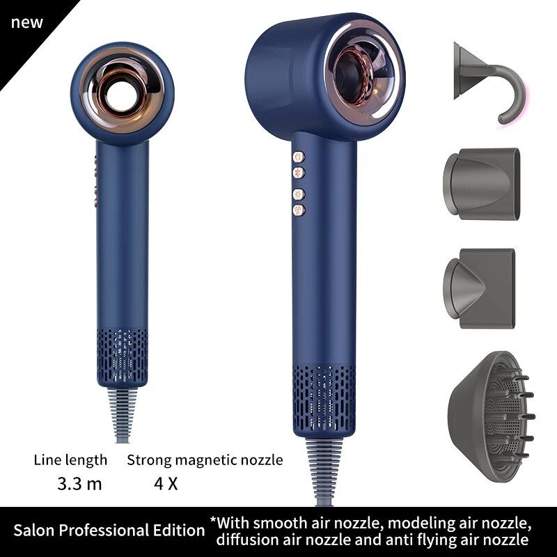 220V Leafless Personal Hair Dryer with Negative Ion Styling Tool