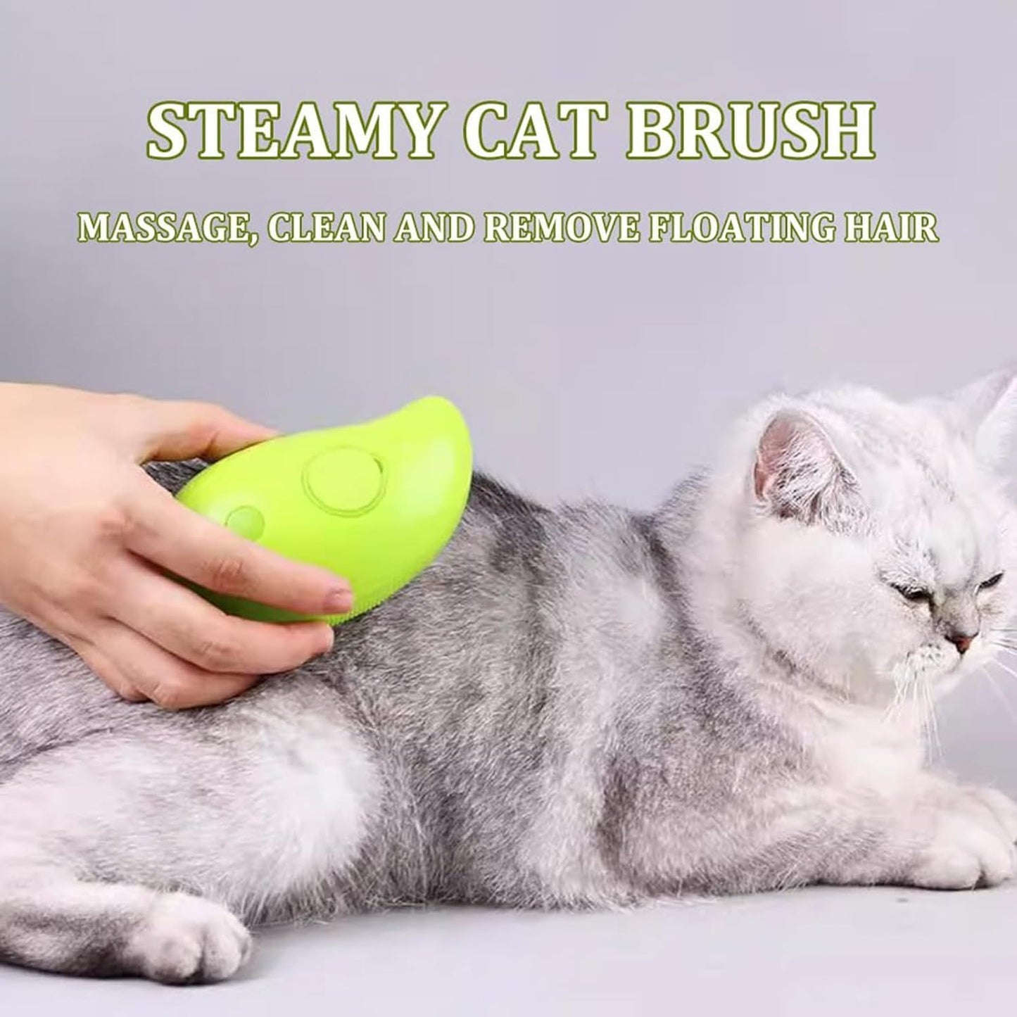 3-in-1 Steamy Cat Grooming Brush with USB Charging