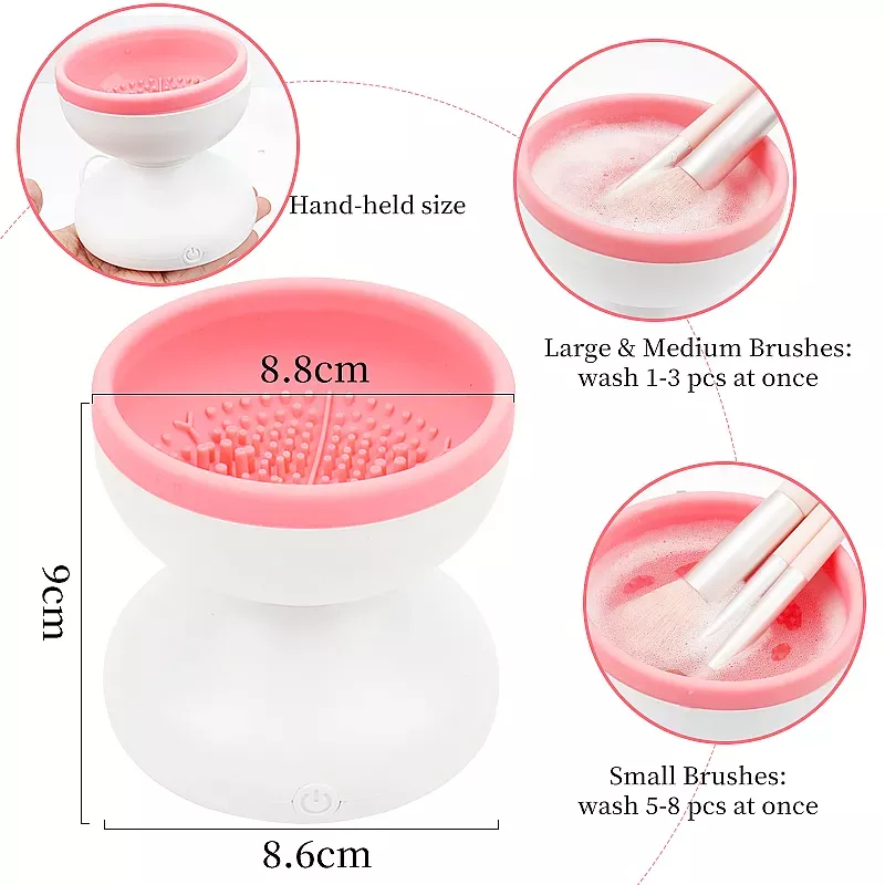 Fast and Efficient USB-Charged Electric Makeup Brush Cleaner and Dryer