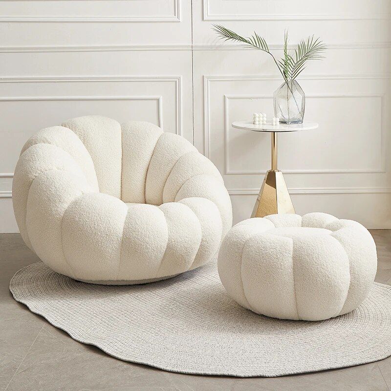 Modern Minimalist White Velvet Lazy Sofa US $1,999.99 US $2,299.99 -13%