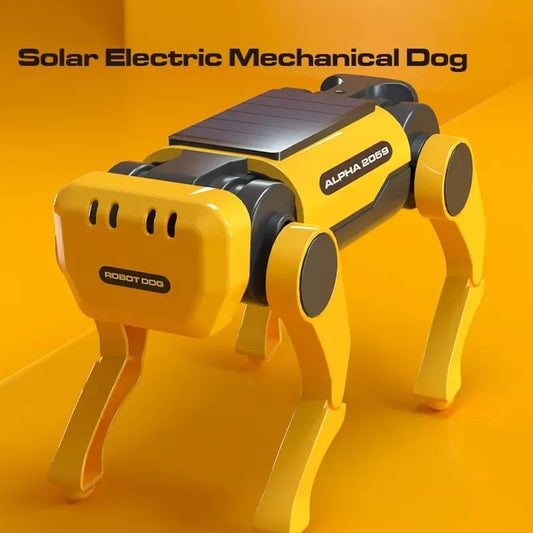 Eco-Friendly Solar-Powered DIY Mechanical Dog Robot Kit