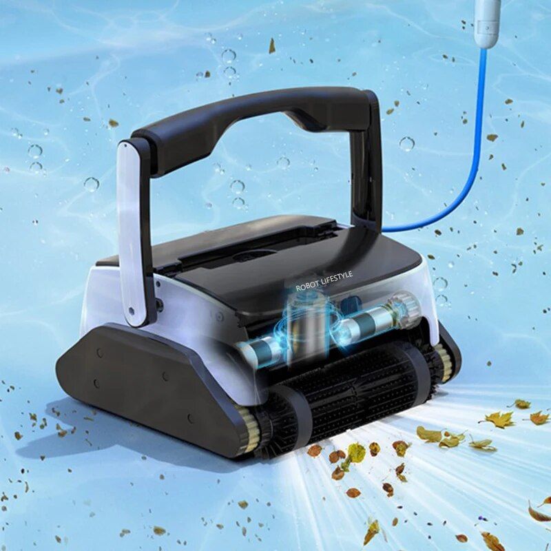 Efficient Robotic Pool Cleaner Automatic Vacuum with High Suction, Wall and Floor Cleaning