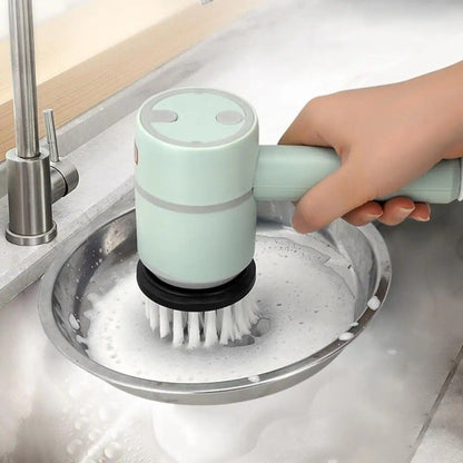 Versatile Electric Spin Scrubber – Multi-Function Cleaning Tool with 4 Brush Heads