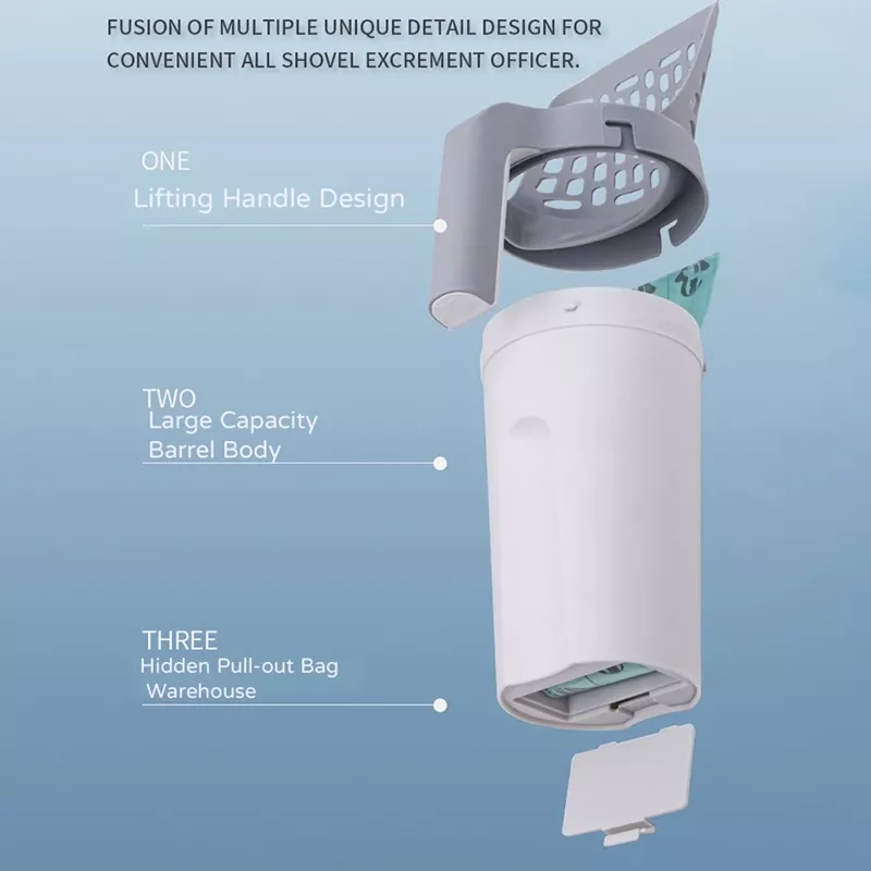 Efficient Self-Cleaning Cat Litter Scoop with Integrated Waste Bin