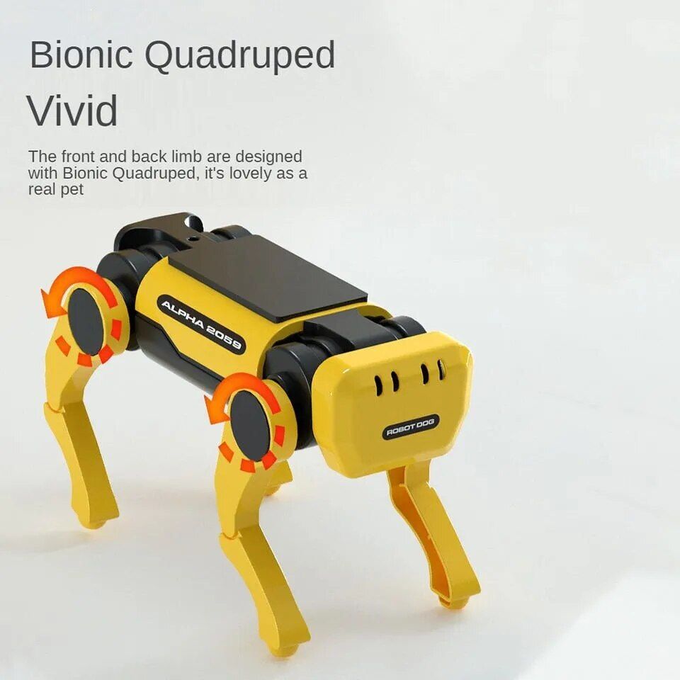 Eco-Friendly Solar-Powered DIY Mechanical Dog Robot Kit