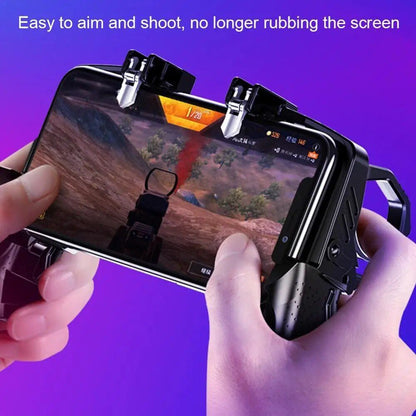 Universal Mobile Game Controller with Trigger Fire Buttons for PUBG – Joystick Gamepad Helper for iOS & Android Phones