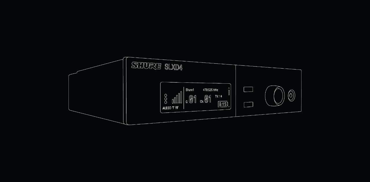 Shure SLXD4 Funkempfänger mit BETA58A Mikrofon