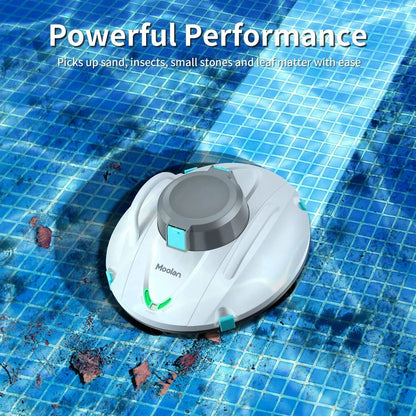 Efficient Cordless Robotic Pool Cleaner with Advanced Suction & Self-Parking