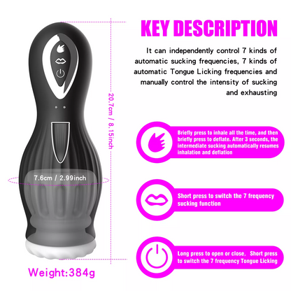 Male Masturbaters Automatic HandsFree Sucking Vibrating Cup Men Sex Toys