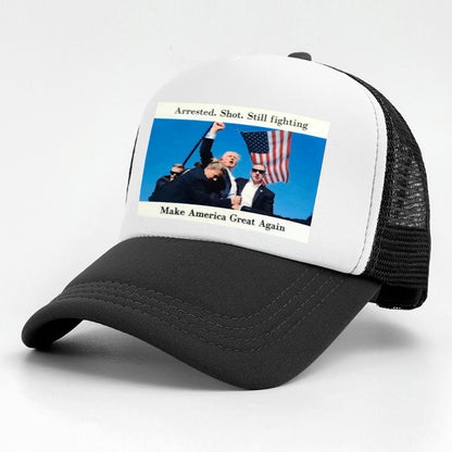 Trump Rally Shooter Hat - Trump 2024- DJT - Pro Trump - Trump Survived - USA Freedom - Donald J.Trump Menswear Streetwear Cotton Baseball Cap