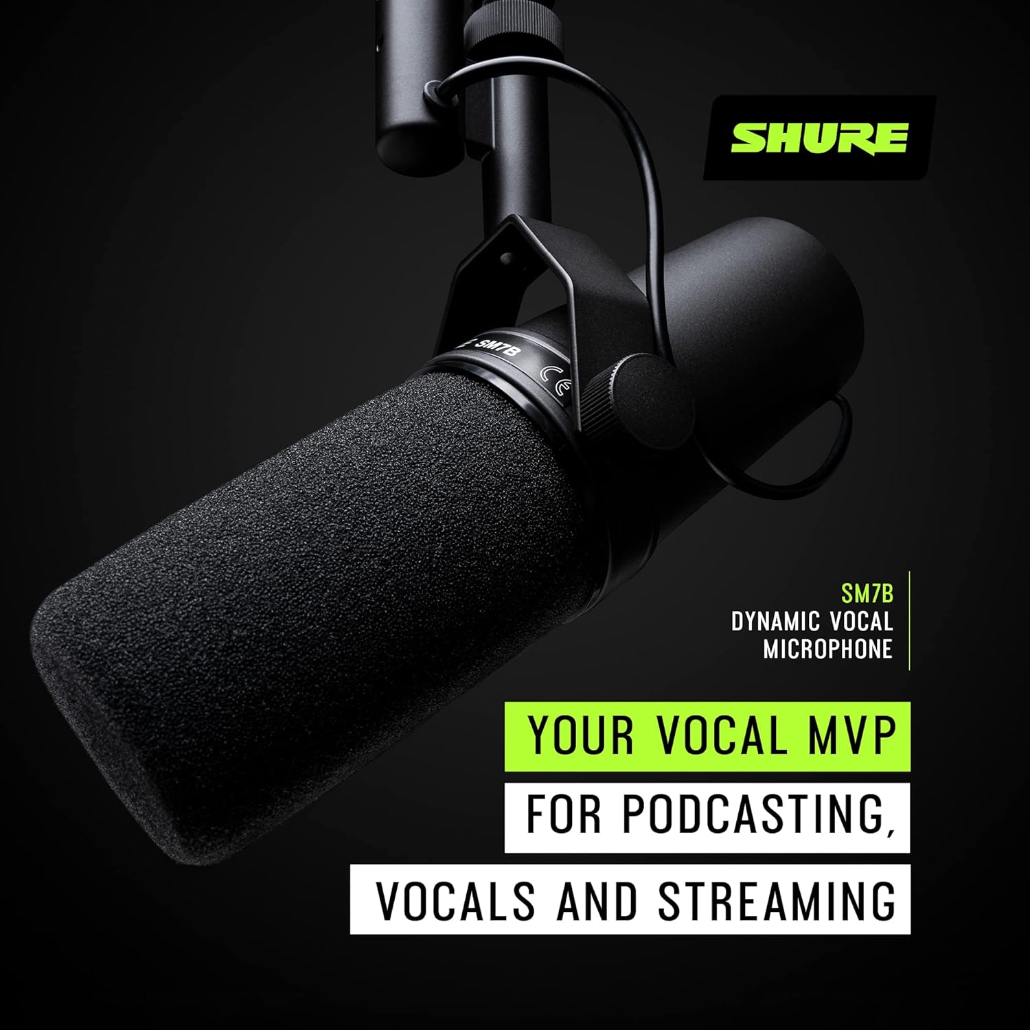Shure SM7B Mikrofon – Dynamisches Gesangsmikrofon im Studio