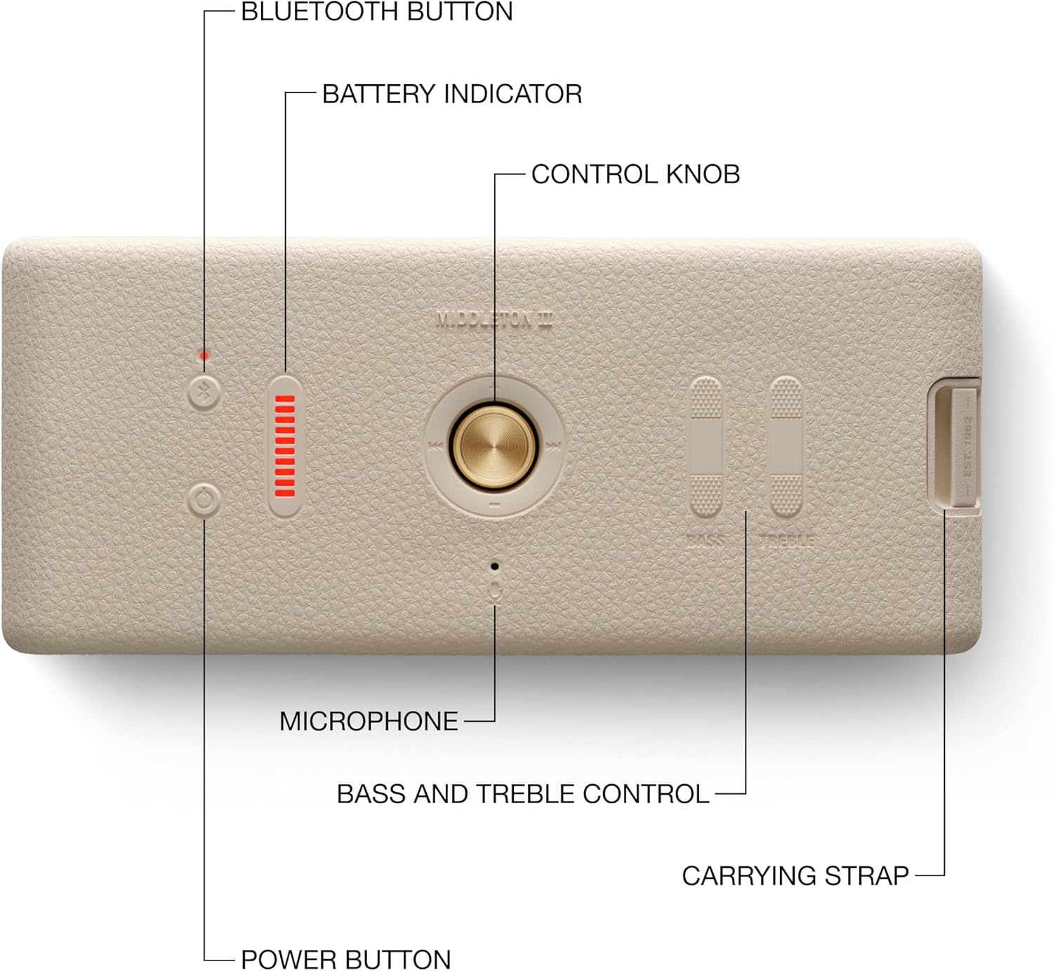 Marshall Middleton II Bluetooth-Lautsprecher