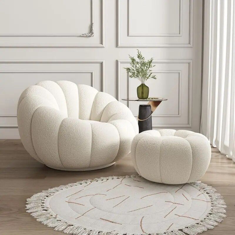 Modern Minimalist White Velvet Lazy Sofa US $1,999.99 US $2,299.99 -13%