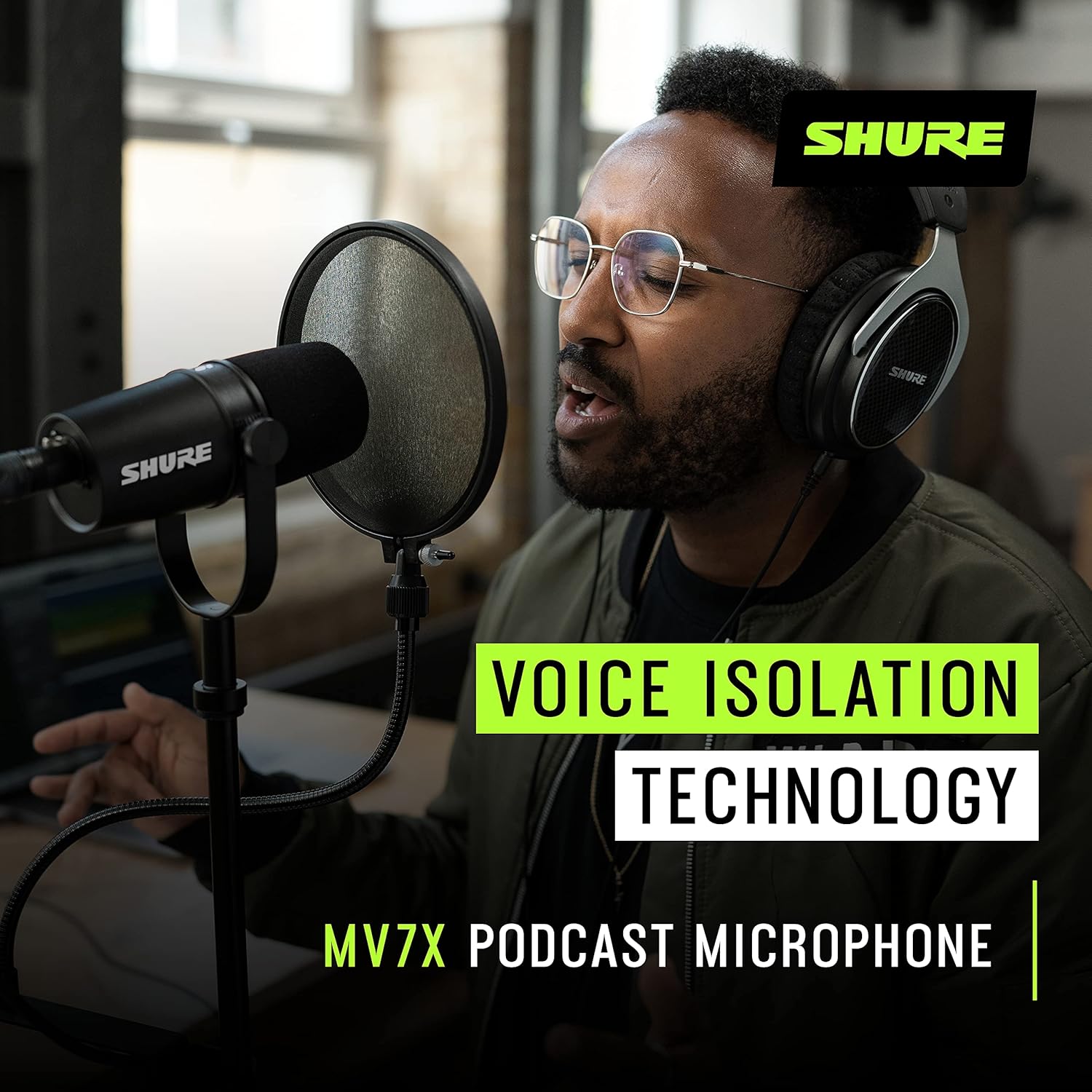 Shure MV7X Mikrofon XLR Pro Dynamisches Mikrofon