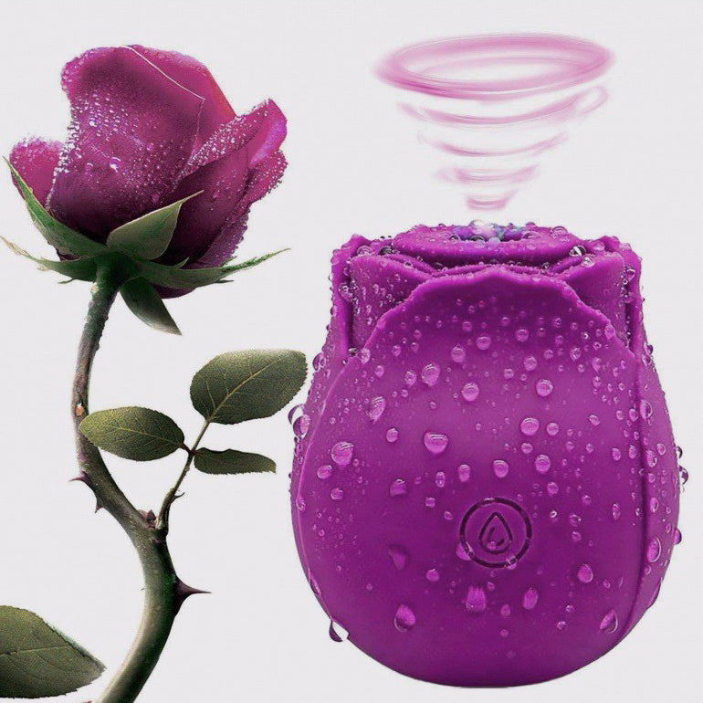 Rose Toy Clit Nipple G-Spot Suction Sucking Vibrator Massager For Women Sex