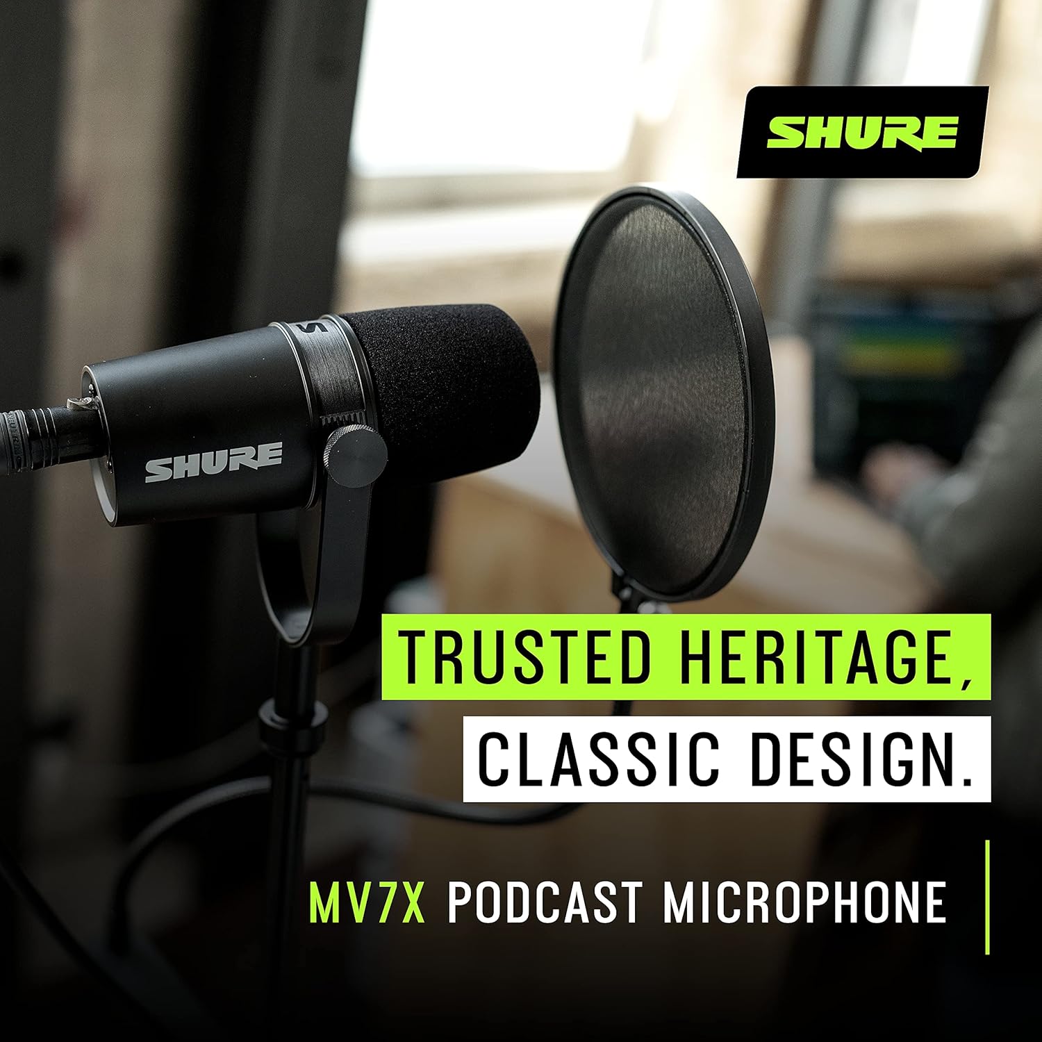 Shure MV7X Mikrofon XLR Pro Dynamisches Mikrofon