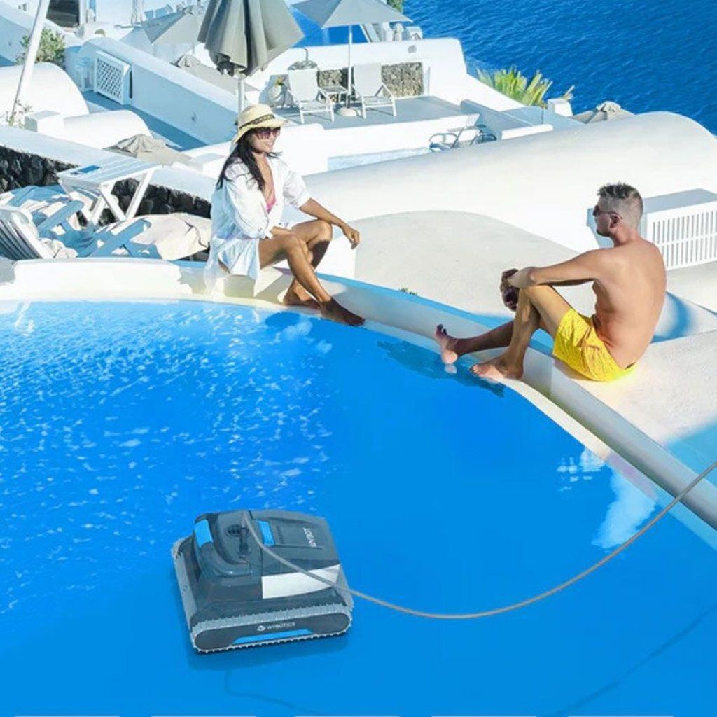 Efficient & Smart Swimming Pool Cleaner Electric, Wall-Climbing with Extended Cable